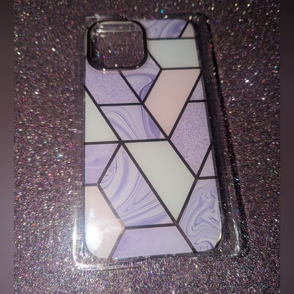 iPhone 13 Pro Max Phone Case Purple Marble Slim Thin Stylish Geometric Cover - Picture 6 of 6